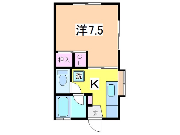 コーポササキの物件間取画像